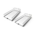 Kessebohmer Dispensa Trays 10W Chrome/White 2501740005, 2PK 2501740005